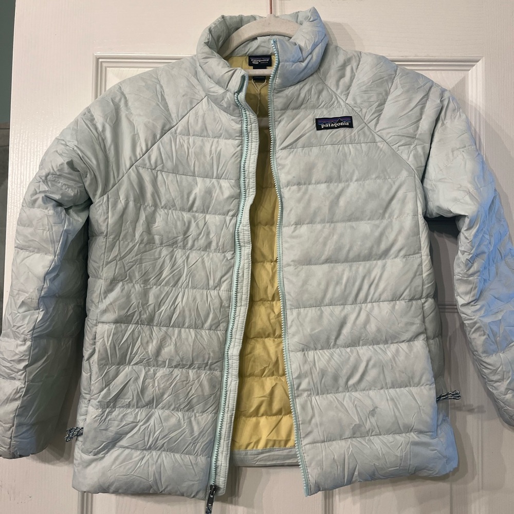 Patagonia Kids' pastel mint green Puffer Jacket